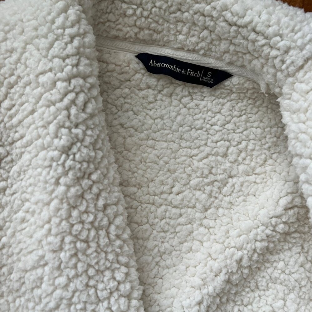 Abercrombie Sherpa Fleece Open Front Cardigan - image 3
